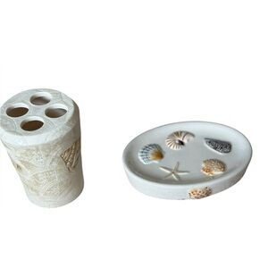 🐚 Seashell soap dish and toothbrush holder 🧜‍♀️